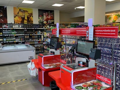 VVN-teamet utførte levering av handelsutstyr og monteringsarbeid i den nye butikken til butikkjeden "TOP" i Riga.8